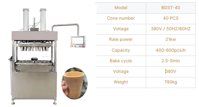 Full Electric Edible Coffee Cup Cone Make Machine Automatic Production Machine for Edible Coffee Cup