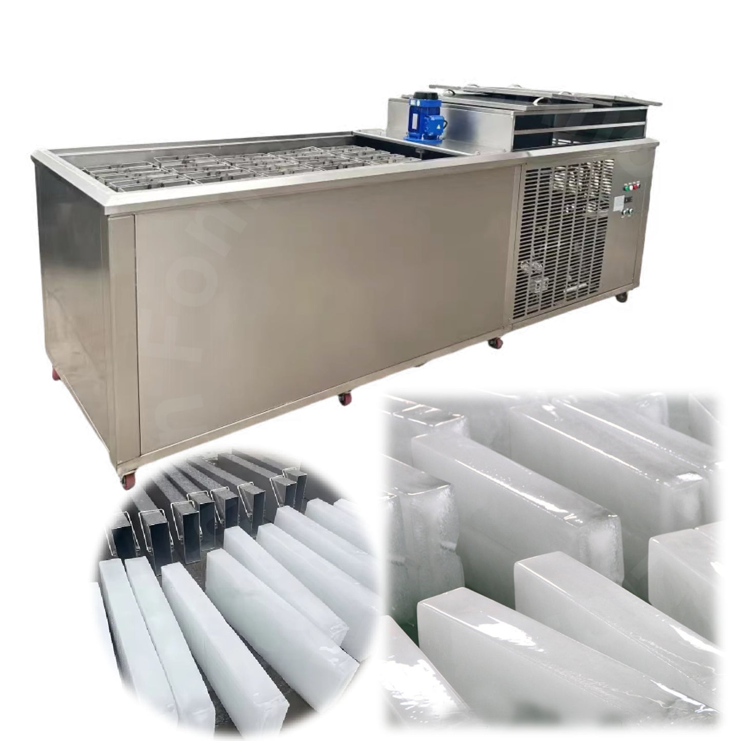 Big Industrial Ice Block Cube Making Machine 2 T Per Day Capacity 35 Moulds 10 KG Huge Ice Maker Machine