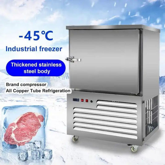 Shock freezing food fish industrial plate blast chiller deep freezers equipment -45 degree 5 pans blast freezer