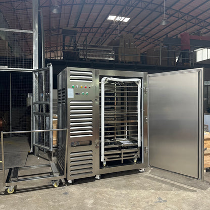 LD-1100L large fish low degree -45 degree 15*2 trays big mobile shock blast freezer for sale CFR BY SEA