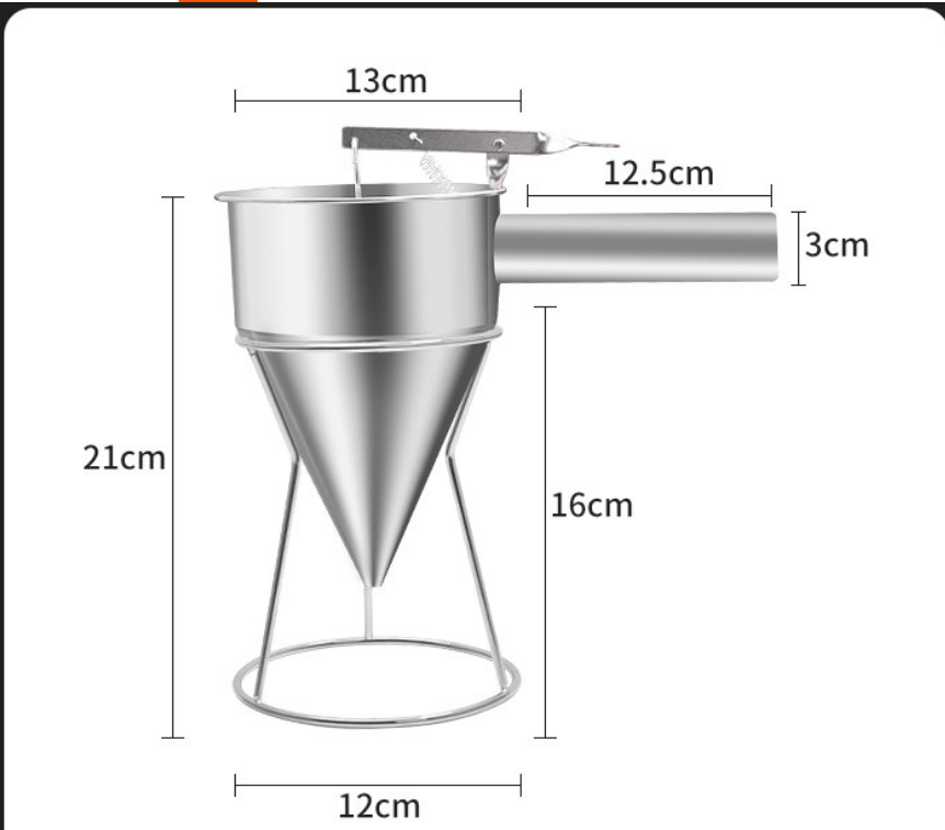 Ready In‑Stock Stainless Steel Funnels 1.9cm Outlet With Rack