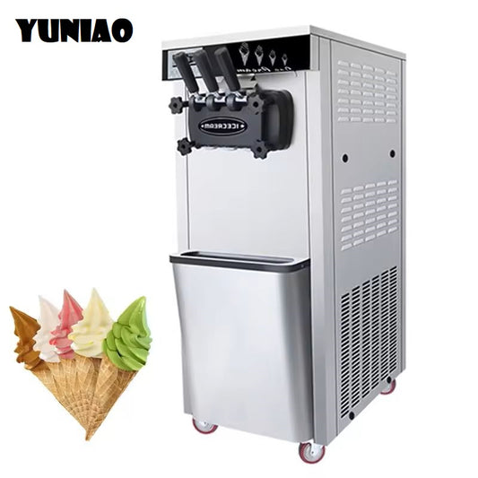 MK-618DB 18-22L per hour three flavor floor standing with air pump air adjustable function soft ice cream machine CFR BY SEA