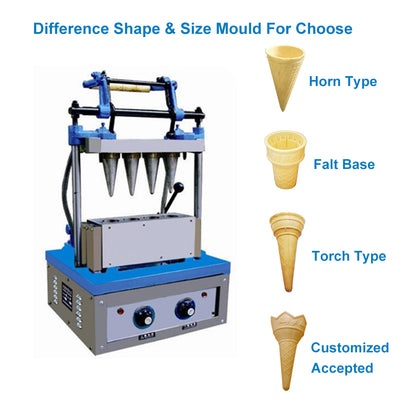 DST-4 Four heads Ice cream cone maker