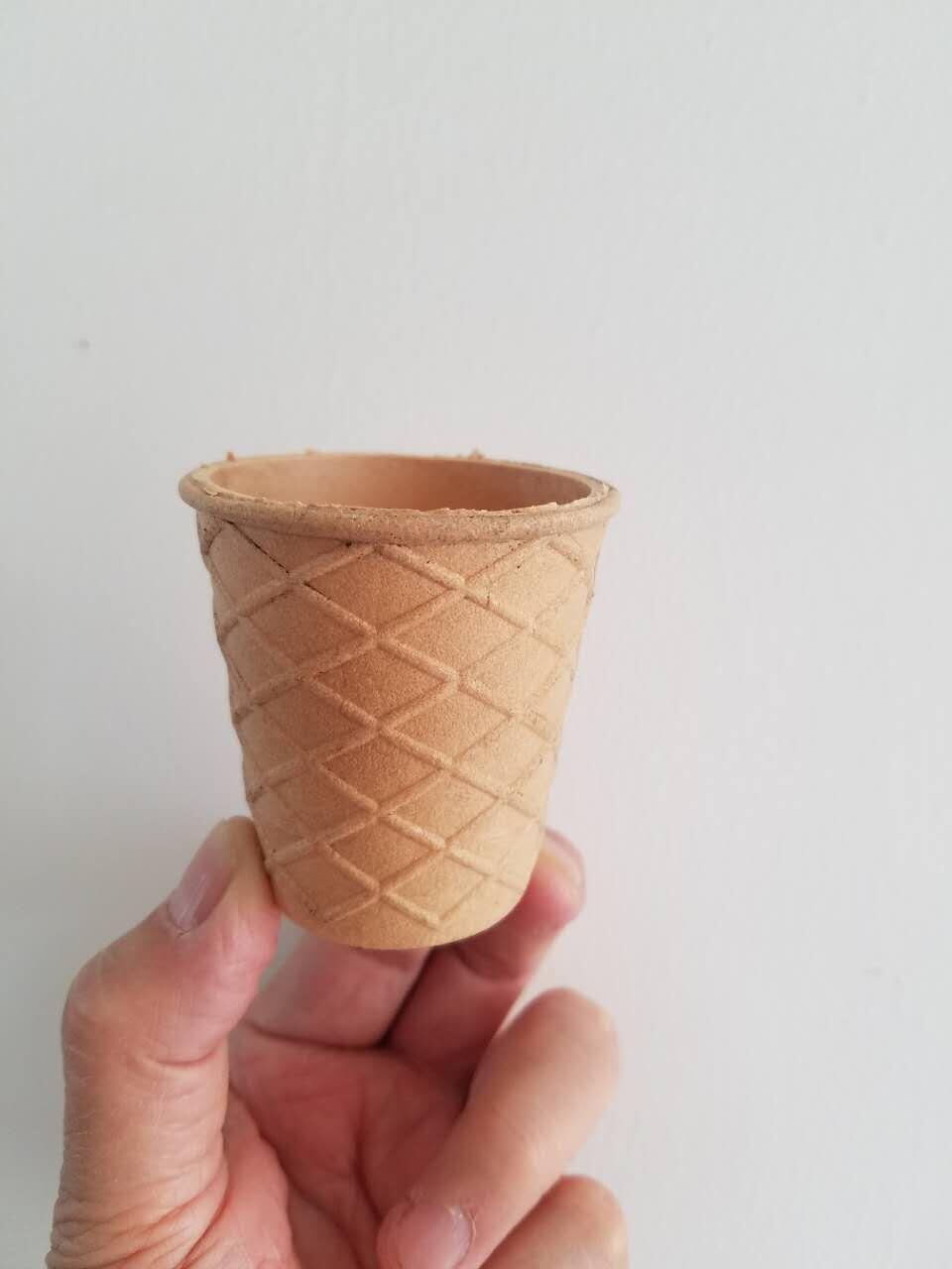 Commercial ice cream cone wafer making machine small edible coffee cup maker 3 heads CFR BY SEA