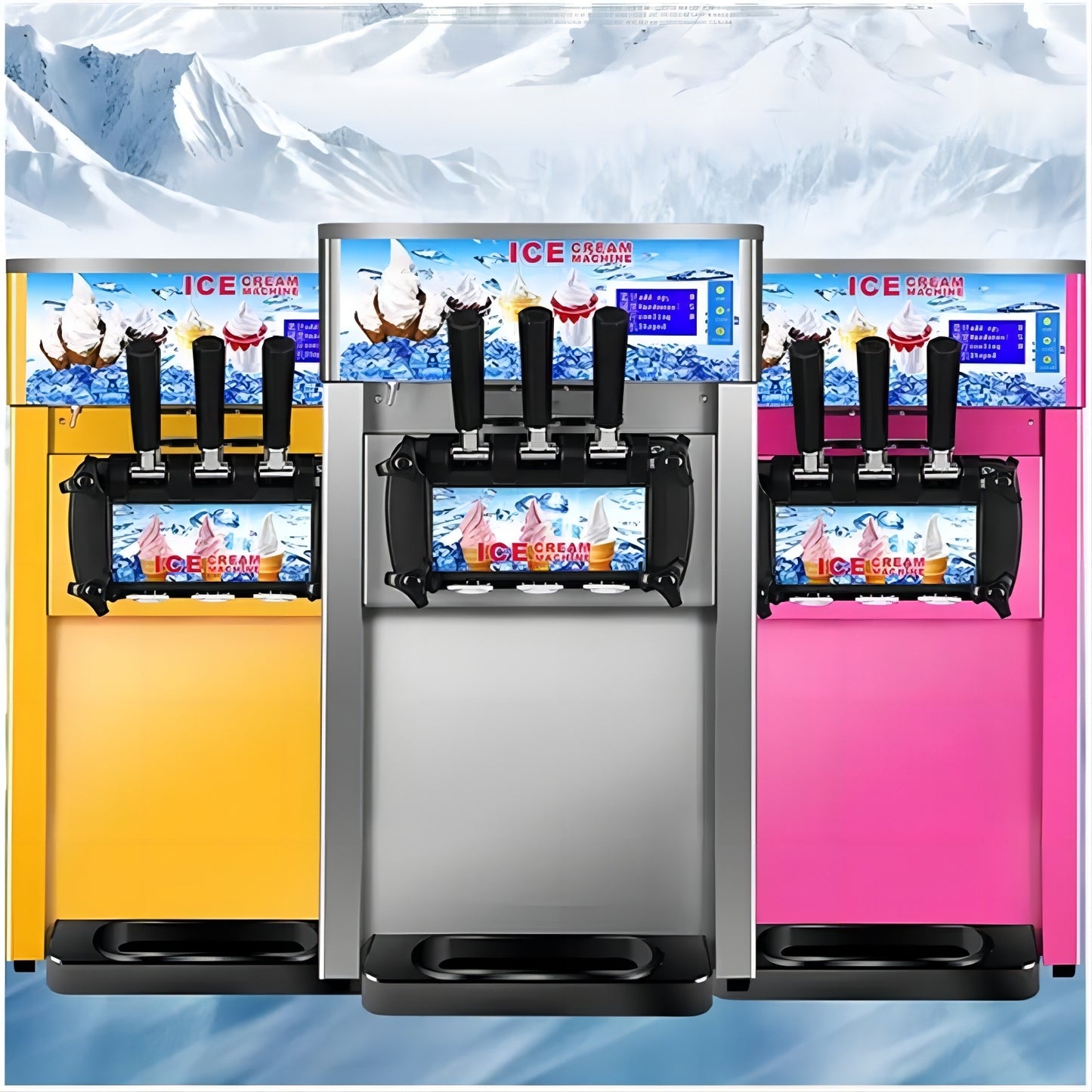 ZM168 Soft Serve Ice Cream Machine Commercial Electric Ice Cream Makers Desktop Sundae Ice Cream Machine 220v 110v