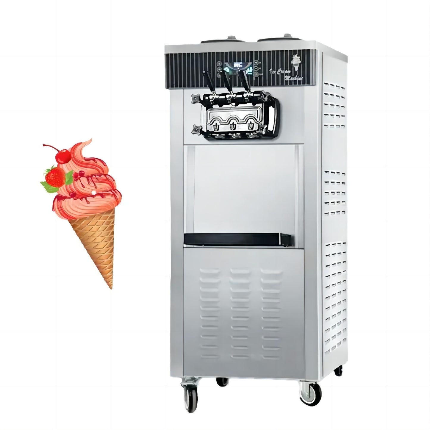 TK8218 18-28L/H Three flavors floor type ice cream making machine ice cream machine maker CFR BY SEA