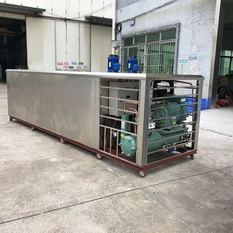 BZJ-3  Air water cooling system cube maker ice block making machine 3 tons large equipment block ice CFR BY SEA