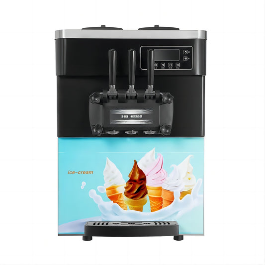 YKF-8226 Portable Table Top Soft Serve Ice Cream Machine Three Flavors Automatic Soft Ice Cream Vending Machine