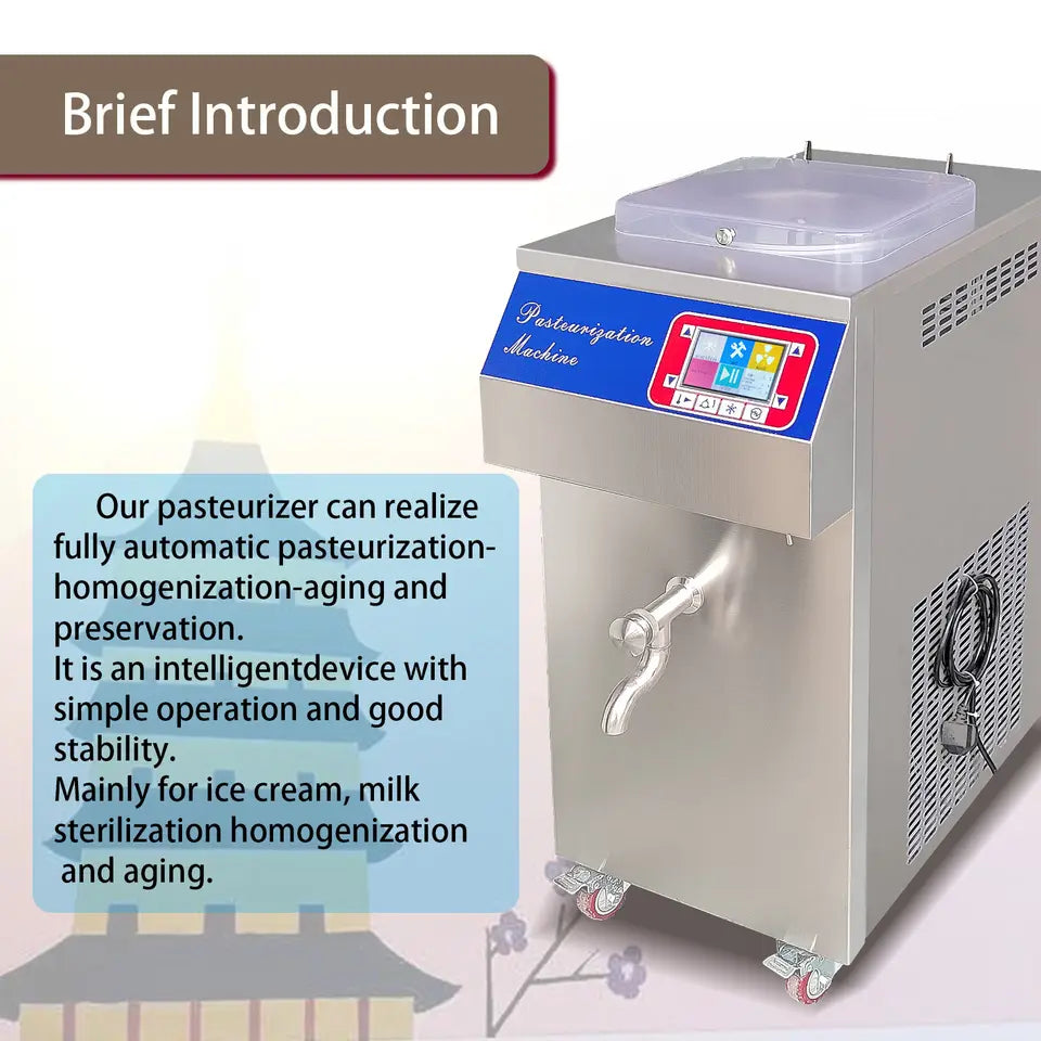 CFHS40 30L Milk Pasteurizer pastry homogenizer ice cream sterilization gelato mixture aging pasteurization machine CFR BY SEA