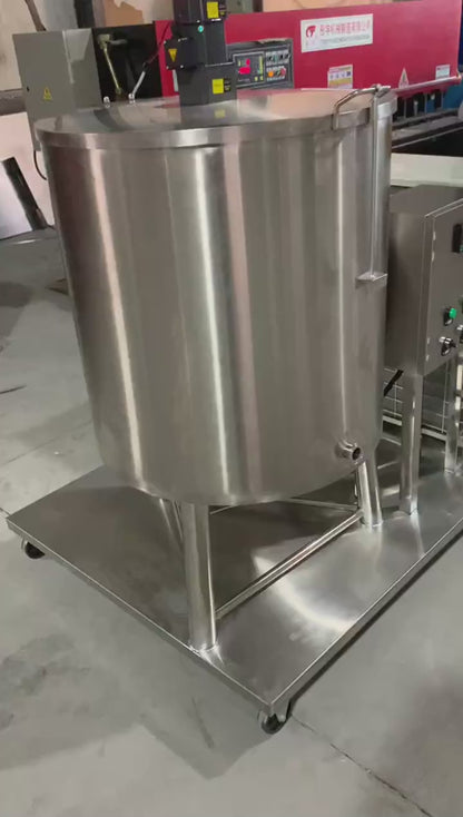 Commercial 100L Milk Pasteurizer Equipment Compressor Style SUS304 Stainless Steel Dairy Processing Machine