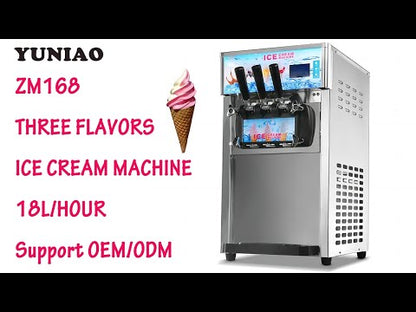ZM168 Soft Serve Ice Cream Machine Commercial Electric Ice Cream Makers Desktop Sundae Ice Cream Machine 220v 110v