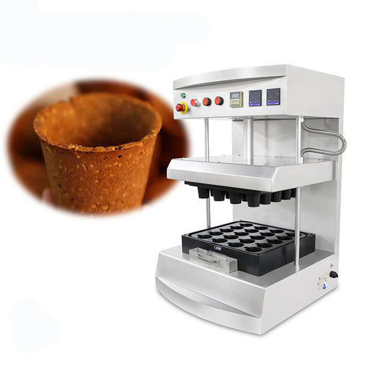20 Holes Mini Tartelette Egg Tart Moulding Machine Edible Coffee Cup Waffle Makers Machine for the Production of Waffle Cups